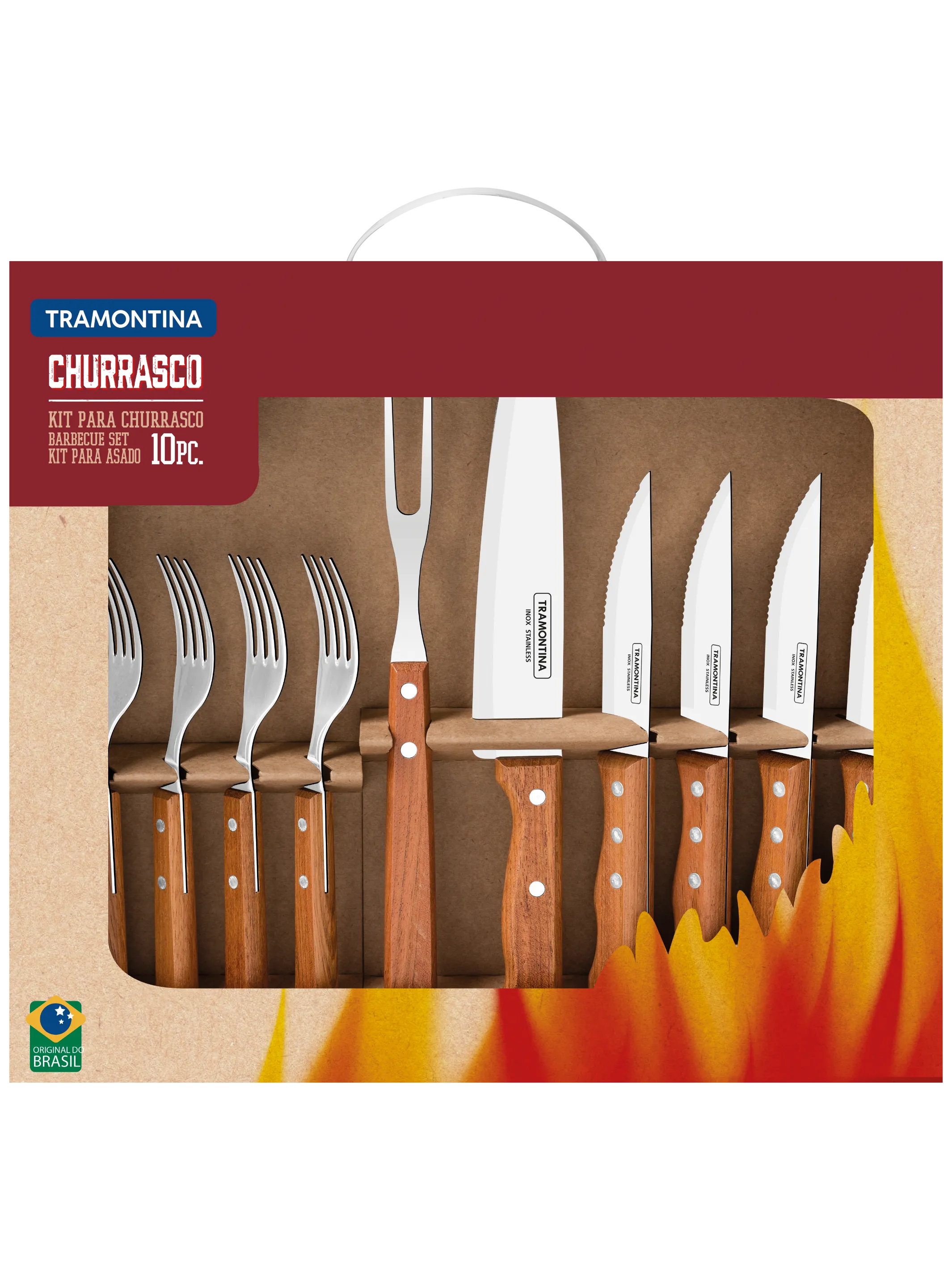 Tramontina 22399037 Churrasco Dynamic BBQ evőeszköz készlet 10db