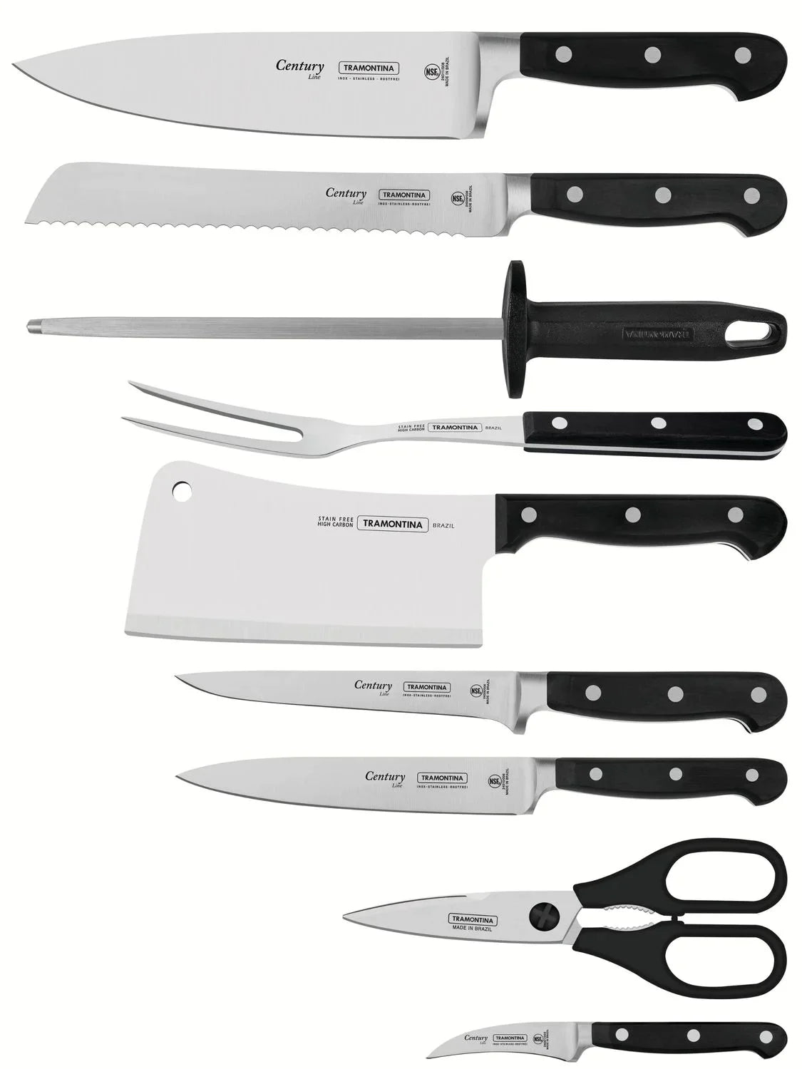 Tramontina 24099021 Century Chef kés szett bőr tokban - 10db